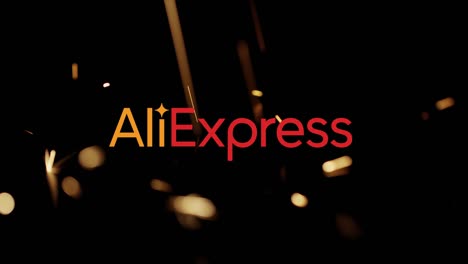 Illustrative-editorial-of-AliExpress-icon-appearing-with-glitter-fireworks
