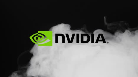 Illustrative-editorial-of-Nvidia-icon-appearing-when-smoke-flies-over