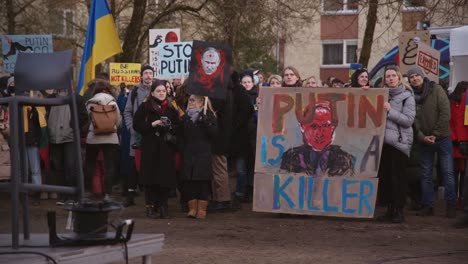 Lithuanians-Standing-on-Public-Gathering-Against-Russian-War-in-Ukraine