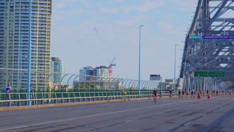 The-Brisbane-Story-Bridge-was-closed-to-traffic-for-the-annual-Tour-De-Brisbane-Cycling-Event