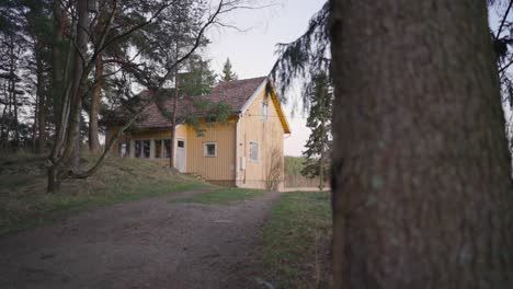 Old-house.-Rural-landscape.-Reveal-shot