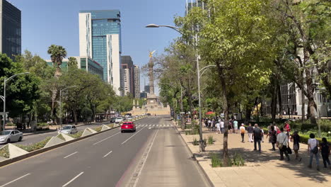 shot-of-empty-Reforma-avenue-in-mexico-city
