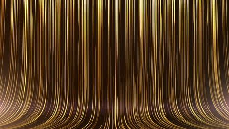Abstrakter-Goldener-Sich-Bewegender-Linienhintergrund,-Luxuriöse-Goldene-Partikelstreifen,-Eleganter-Hintergrund-Für-Vj,-Zeremonie-Und-Bühnenshow