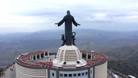Aerial:-Cristo-Rey,-Guanajuato,-wonders-Mexico,-drone-view