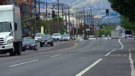 Belebte-Straßen-Des-Sonnigen-Los-Angeles,-Usa---Statische-Ansicht