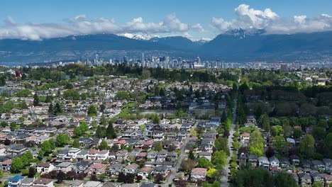 Suburbio-Residencial-De-Oakridge-En-La-Ciudad-De-Vancouver-En-Columbia-Británica,-Canadá