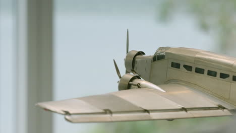 FOCUS-PULL-to-a-model-of-a-Savoia-Marchetti-Sparrowhawk-bomber