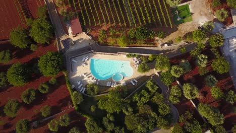 A-drone-takes-off-from-a-holiday-pool