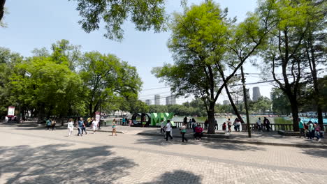 video-of-a-saturday-morning-in-the-main-lake-of-the-chapultepec-forest-in-mexico-city