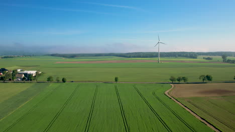 4k-Luftaufnahme-Von-Windkraftanlagen,-Die-Grüne-Energie-Erzeugen