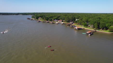 Aerial-footage-of-Cedar-Creek-Lake-in-Texas