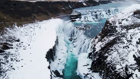 Gullfoss-Wasserfall-Im-Südwesten-Islands-Im-Winter
