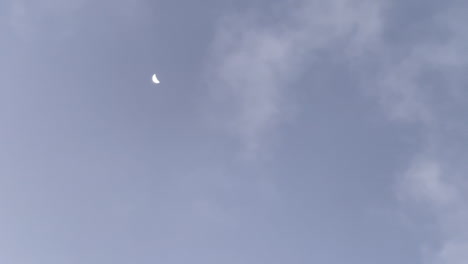 The-moon-on-the-cloudy-sky-in-the-morning