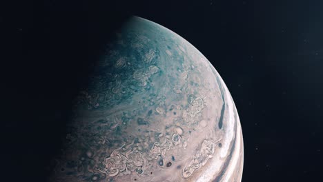 Close-Shot-of-the-Gas-Giant-Jupiter-From-Above