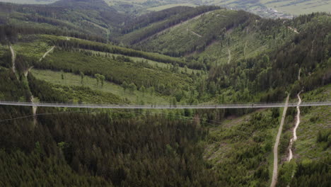 World's-longest-suspension-bridge-across-mountain-valley-in-Moravia