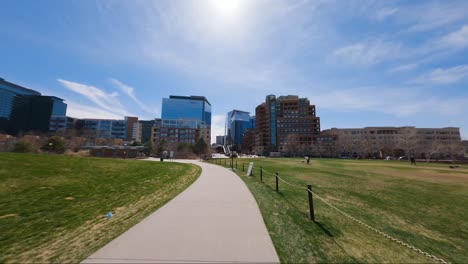 Denver-Colorado-Commons-Park-During-Spring