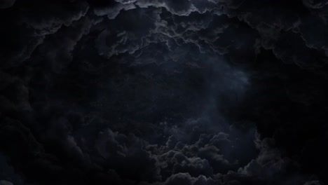 Atmósfera-De-4k-Que-Ocurre-Dentro-De-La-Nube-Cumulonimbus-Oscura-Con-Un-Relámpago