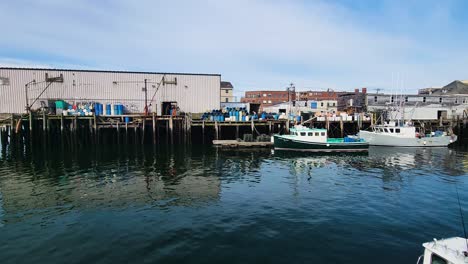 Lobster-boats-in-Portland,-Maine-harbor