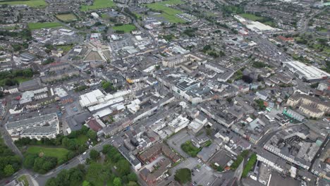 Tralee-Stadtzentrum-Grafschaft-Kerry-Irland-Drohne-Luftaufnahme
