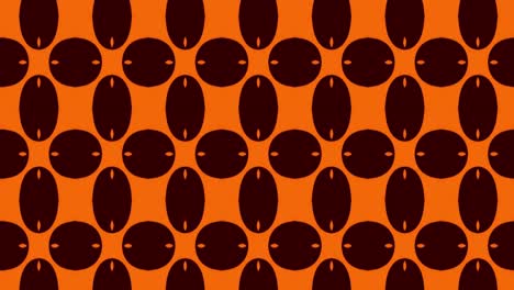Abstract-background-animation-scrolling-right-black-ovals-and-orange-background