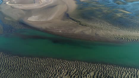 Aerial-shot-of-the-cove-of-the-parrots,-Rio-Negro,-Argentina