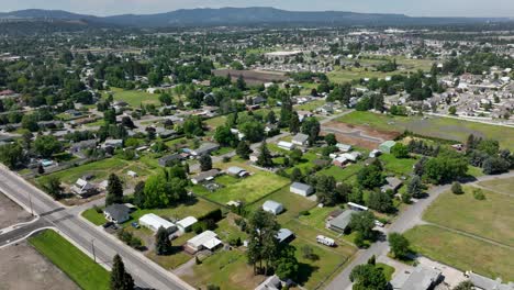 Aerial-shot-over-Spokane-Valley's-expansive-neighborhoods