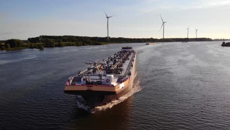 Aerial-View-From-Forward-Bow-Of-Somtrans-X-Inland-Tanker-Travelling-Along-Oude-Maas-On-4-July-2022