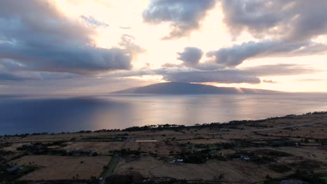flying-over-lahaina-toward-lanai-island-during-ocean-sunset