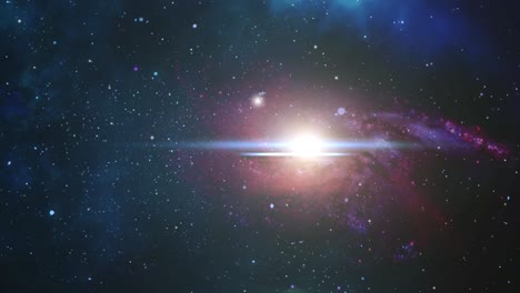Galaxie-Mit-Heller-Energie-In-Der-Mitte-Bewegt-Sich-Im-Universum