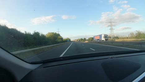 Timelapse-Hyperlapse-Dashcam-Car-Footage-of-Traffic-Moving-From-M5-Bristol-to-M49-UK-4K