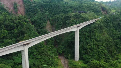 Aerial-View-Of-The-Tallest-Bridge-In-The-Philippines,-Agas-Agas-Bridge-In-Southern-Leyte---drone-shot