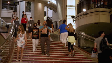 People-Walking-Up-the-Dolby-Theater-Stairs