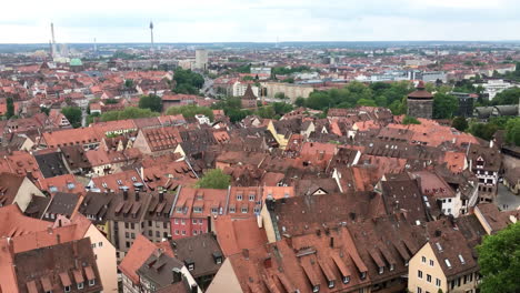 Aerial-view-of-the-Red-Roofs-of-old-Nuremberg-Germany