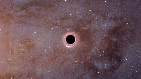 Black-hole-visible-through-gravitational-lensing,-elements-of-this-image-furnished-by-NASA