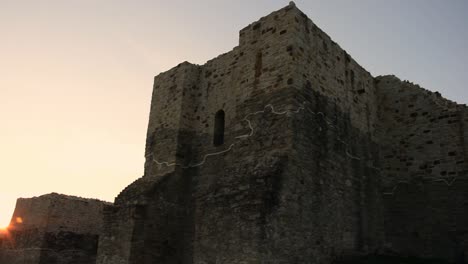 Interior-footage-of-old-fortress-from-Romania
