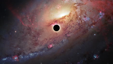 Black-hole-as-a-gravitational-lens,-elements-of-this-image-furnished-by-NASA,-UP