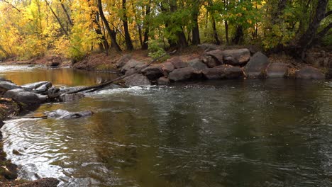 Fall-colors-in-the-Boulder-Creek,-Boulder,-CO