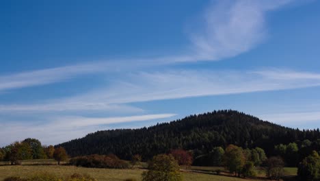 Timelapse-clouds-thuringian-forest-sunny-autumn-day
