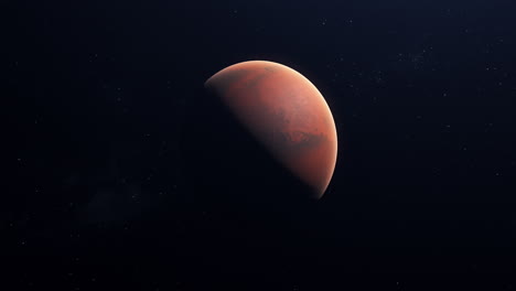 Traveling-to-the-red-planet-Mars-in-space