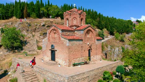 Mazedonien-Wahrzeichen---Historische-Orthodoxe-Kirche-Am-Ohridsee
