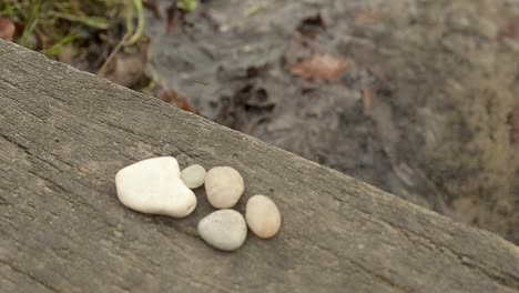 Pebbles-at-waterfront-on-wooden-bridge