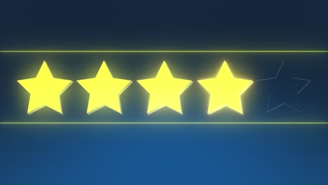 Vier-Sterne-Bewertung---Bewertung---Blauer-Hintergrund