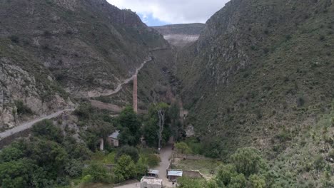 Luftaufnahme-Der-Spanischen-Freimaurermine-In-Real-De-Catorce,-San-Luis-Potosí,-Mexiko