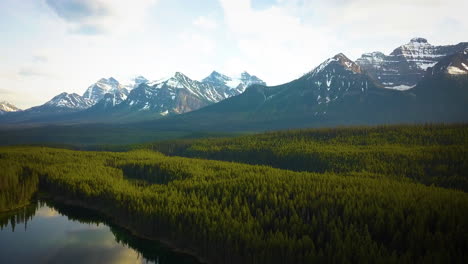Lush-green-forests-surrounding-the-rocky-mountains