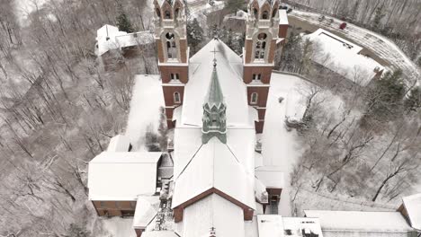 Cinematic-Aerial-View-of-Historic-Holy-Hill