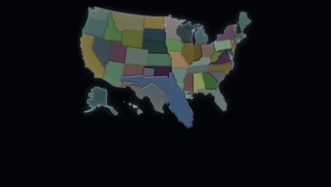 Der-Staat-Florida-Ist-Hervorgehoben---Usa---Karte-Der-Vereinigten-Staaten