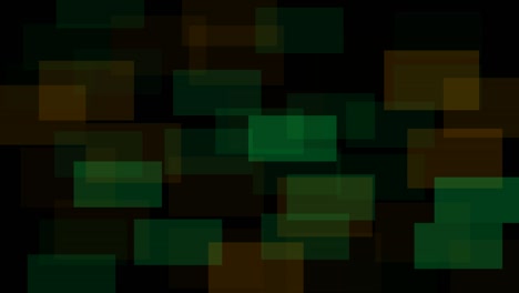 Abstract-background-animation-of-green-and-orange-squares-flashing
