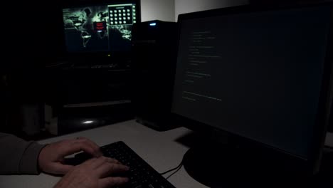 Computer-hacker-typing-in-code
