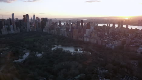 A-nice-sunset-day-with-my-drone-in-Central-Park-in-New-York-City's-biggest-park