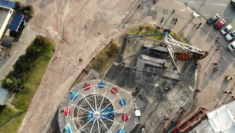aerial-footage-with-drone:-theme-park-in-Montevideo-Uruguay